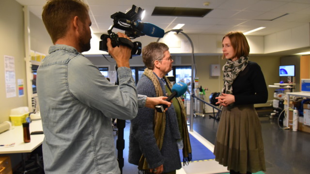 Allison Wetterlin in conversation with the minister for research and higher education, Iselin Nybø.